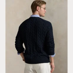 Polo Ralph Lauren miesten neule, LS DRIVE LONG SLEEVE PULLOVER Tummansininen