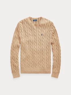 Polo Ralph Lauren miesten neulepaita Cotton Cable LS Drive Pullover, beige