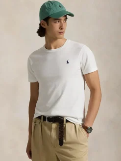 Polo Ralph Lauren Miesten T-Paita, SHORT SLEEVE-T-SHIRT NOS Valkoinen