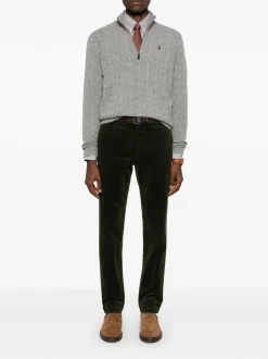 Polo Ralph Lauren Miesten Neulepusero, CABLE-KNIT WOOL-CASHMERE SWEATER Keskiharmaa