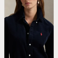 Polo Ralph Lauren naisten paita, WOVEN-SPORT SHIRT-SHIRT Tummansininen