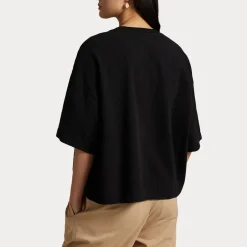 Polo Ralph Lauren naisten t-paita Polo Bear Knit-t-shirt, musta