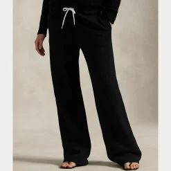 Polo Ralph Lauren naisten collegehousut Knit-Open Botton Sweatpant-pants, musta