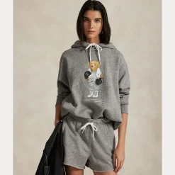 Polo Ralph Lauren naisten huppari POLO BEAR KNIT SWEATSHIRT, Vaaleanharmaa