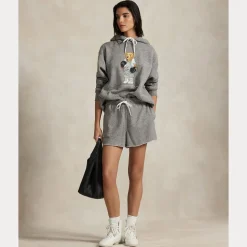 Polo Ralph Lauren naisten huppari POLO BEAR KNIT SWEATSHIRT, Vaaleanharmaa