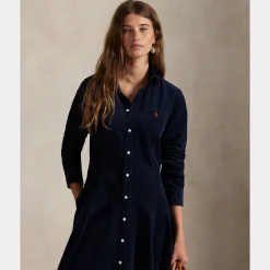 Polo Ralph Lauren naisten mekko, WOVWN SHIRT DRESS Tummansininen
