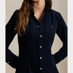 Polo Ralph Lauren naisten mekko, WOVWN SHIRT DRESS Tummansininen