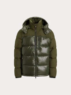 Polo Ralph Lauren The Gorham Two-Tone Down Jacket, tummanvihreä