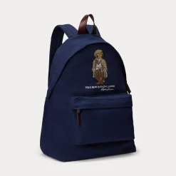Polo Ralph Lauren Unisex reppy Polo bear Canvas Backbag, tummansininen