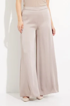 Ribkoff Naisten Housut, SATIN WIDE LEG PANTS Hiekka