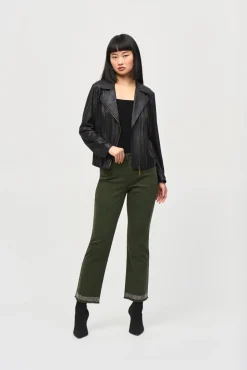 Ribkoff Naisten Takki, FOILED KNIT MOTO JACKET Musta