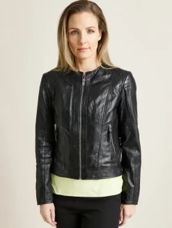 Saki Naisten Paula NAHKATAKKI Musta