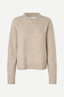 Samsoe and Samsoe Melody v-neck 15727, Vaalea beige