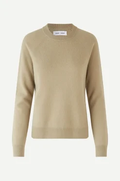 Samsoe and Samsoe, Naisten Neulepaita, Boston O-Neck 6304 Vaalea Beige