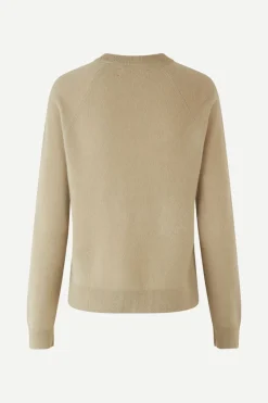 Samsoe and Samsoe, Naisten Neulepaita, Boston O-Neck 6304 Vaalea Beige