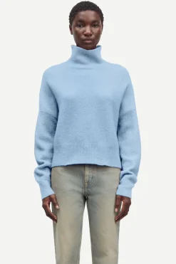 Samsoe and Samsoe Naisten Neule NOLA T-N 7355 Vaaleansininen