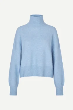 Samsoe and Samsoe Naisten Neule NOLA T-N 7355 Vaaleansininen