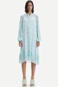 Samsoe and Samsoe Naisten Mekko, Elma shirt dress aop 9695 Vaaleansininen