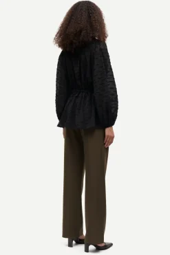 Samsoe and Samsoe naisten housut, HOYS STRAIGHT PANTS 7331 Armeijanvihreä