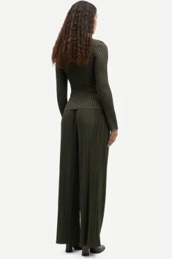 Samsoe and Samsoe Naisten Housut, UMA TROUSERS 10167 Armeijanvihreä