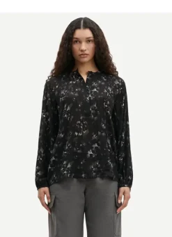Samsoe and Samsoe Naisten Pusero, SASELMAS BLOUSE Musta Kuosi