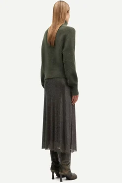 Samsoe and Samsoe Naisten Neule NOLA T-N 7355 Armeijanvihreä