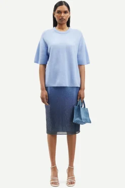 Samsoe and Samsoe naisten hame, AD-SAAGNETA SKIRT 15160 Vaaleansininen