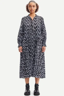 Samsoe and Samsoe Naisten Mekko DOROTHE DRESS AOP 14018 Sininen Kuosi