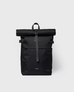 Sandqvist reppu, ICON ROLLTOP BACKPACK M Musta