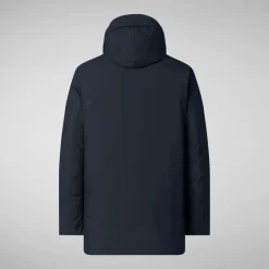 Save The Duck Miesten Parkatakki, SESLE W/DET ACHABLE HOODLIST Tummansininen