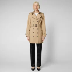 Save The Duck naisten trenssi, AUDREY TRENCH COAT Kameli