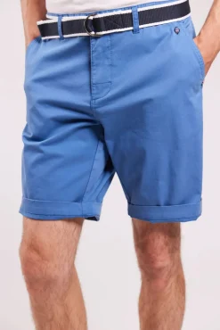 Sebago miesten shortsit, BELTED BERMUDA SHORTS Vaaleansininen