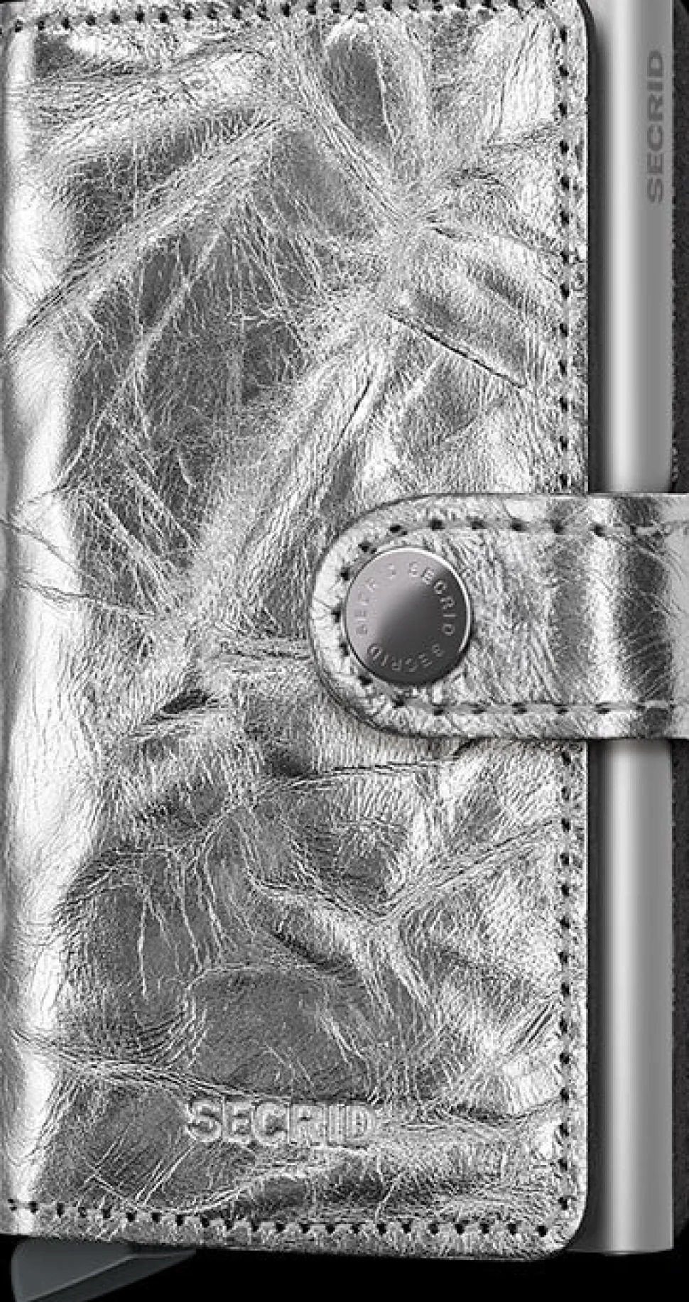SECRID korttikotelo, MINIWALLET CRUNCH SILVER Hopeanharmaa
