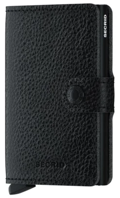 SECRID korttikotelo, MINIWALLET VEGETABLE TANNED BLACK BLACK Musta