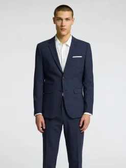 Selected bleiseri, OASIS LINEN Dark Navy