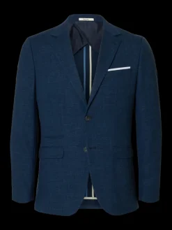 Selected bleiseri, OASIS LINEN Dark Navy