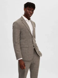 Selected bleiseri, OASIS LINEN Keskiruskea