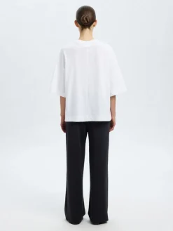 Selected Femme K-SLFTENNY RELAXED PANTS, musta