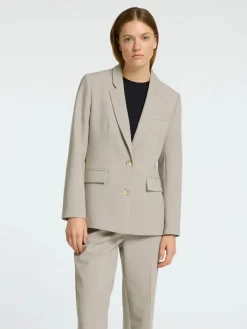 Selected Femme Naisten Bleiseri, AD-SLFRITA LS CLASSIC BLAZER MEL NOOS Island Fossil Melange