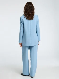 Selected Femme naisten bleiseri, SLFRITA-FREIA LS LONG BLAZER Vaaleansininen