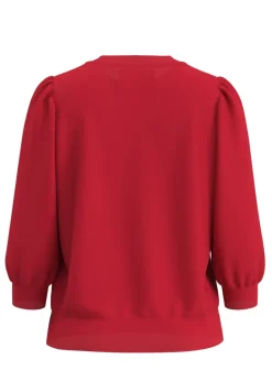 Selected Femme naisten collegepaita SLFTENNY 3/4 SWEAT TOP NOOS, Equestrian Red