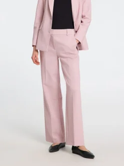 Selected Femme naisten housut, SLFRITA MW WIDE PANT MEL Vaaleanpunainen