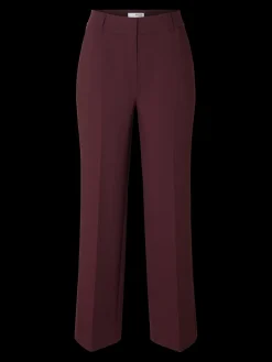 Selected Femme naisten housut, SLFRITA MW WIDE PANT MEL NOOS Fig Melange