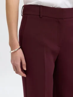 Selected Femme naisten housut, SLFRITA MW WIDE PANT MEL NOOS Fig Melange