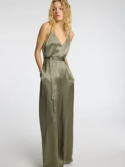 Selected Femme naisten jumpsuit, SLFSELENE SL WIDE LEG Khaki