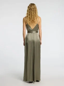 Selected Femme naisten jumpsuit, SLFSELENE SL WIDE LEG Khaki
