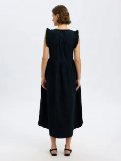 Selected Femme naisten mekko, SLFBLAIR-IDA SL LONG DRESS Musta