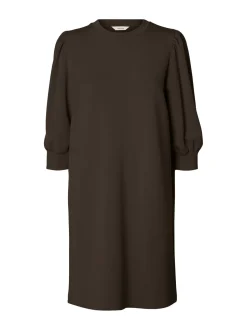 Selected Femme naisten mekko SLFTENNY 3/4 SHORT SWEAT DRESS NOOS, Delicioso