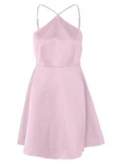 Selected Femme naisten mekko, SLFARESIA SHORT NECKHOLDER DRESS Vaaleanpunainen