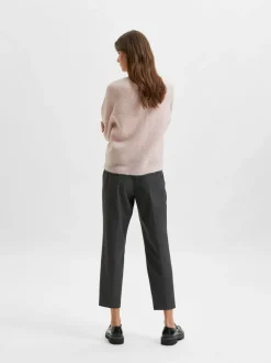 Selected Femme, Naisten Neuletakki, Lulu LS Knit Short Cardigan Vaaleanpunainen